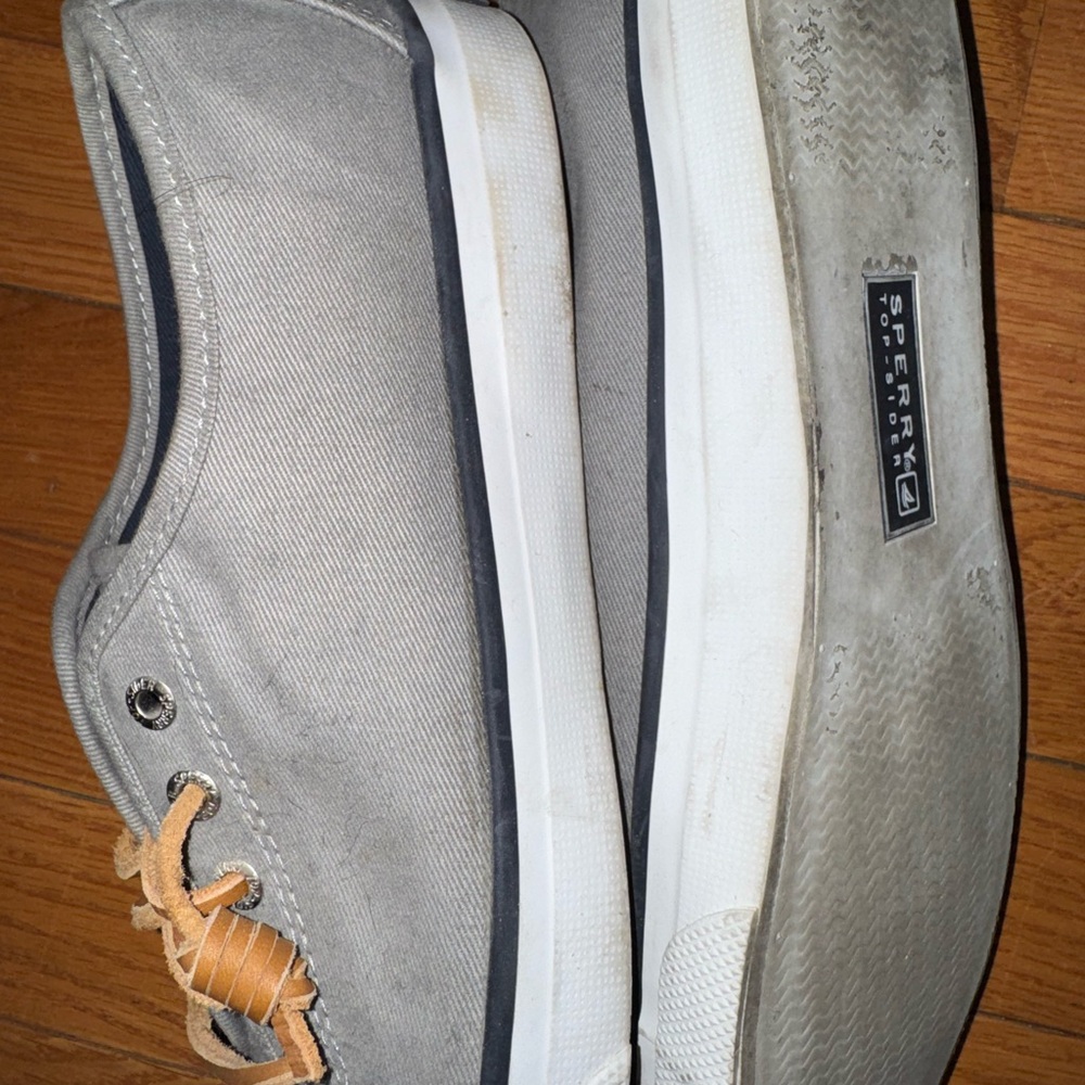 Sperry woman Casual Canvas Sneakers in Gray with Tan Laces - Picture 5 of 6